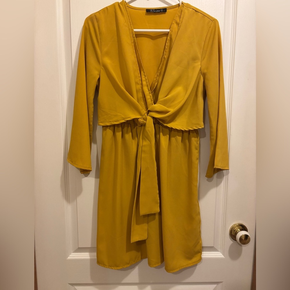 Mustard Long Sleeve Dress
